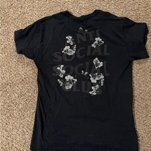Anti Social Social Club Black Floral Tee